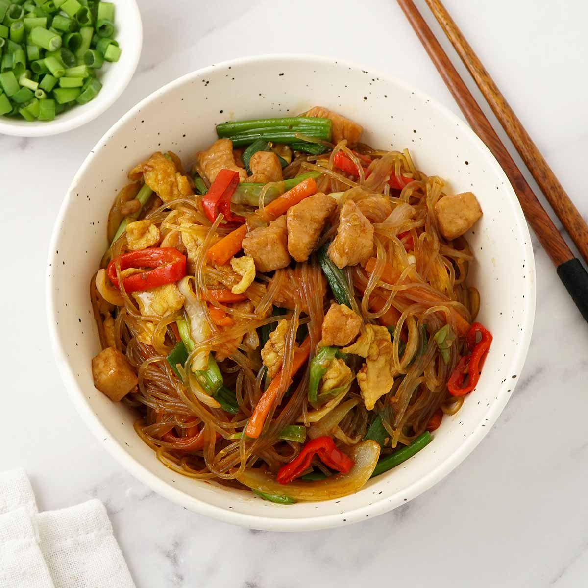 Fried-Glass-Noodles-with-Chicken - ThaiMantra Pattaya Fried-Glass-Noodles-with-Chicken