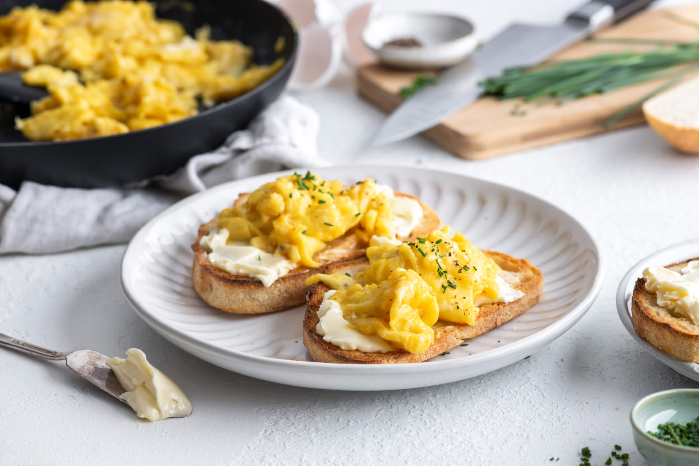 Scrambled-Eggs-with-Toast-&-Butter - ThaiMantra Pattaya Scrambled-Eggs-with-Toast-&-Butter