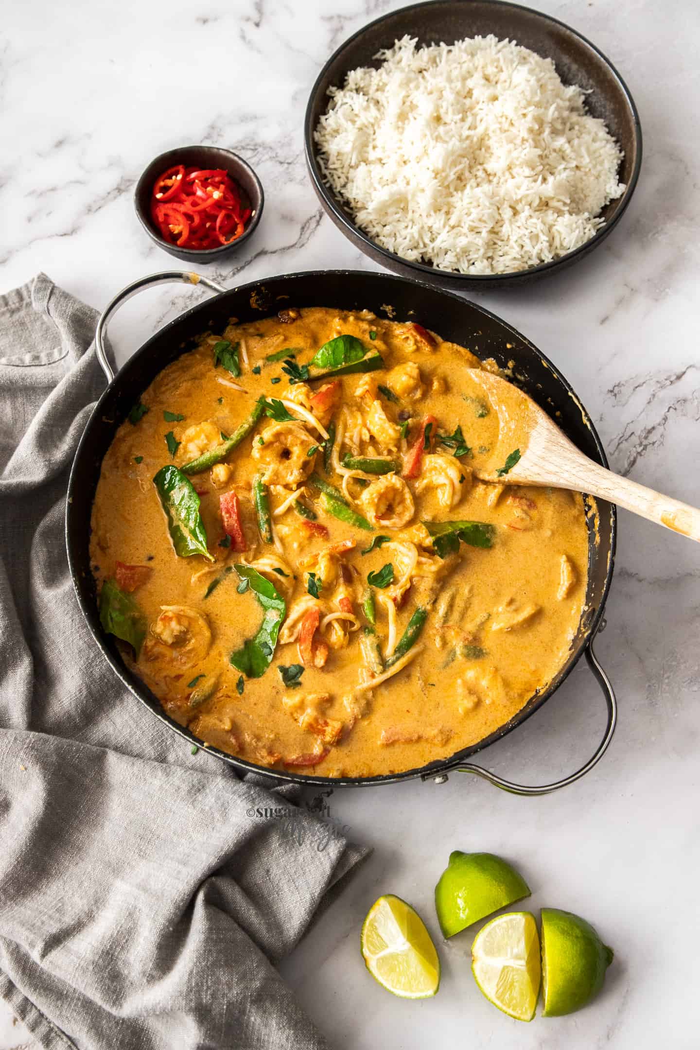 Thai-Panang-Curry-with-Shrimp-Squid - ThaiMantra Pattaya Thai-Panang-Curry-with-Shrimp-Squid